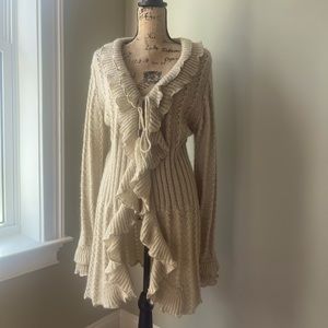 Boston Proper Sweater Cardigan, beige, size Medium, excellent condition.